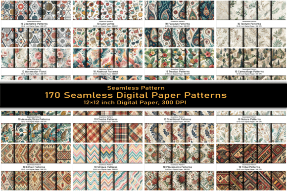 170 Seamless Digital Paper Patterns: A Strategic Resource for Creative Professionals