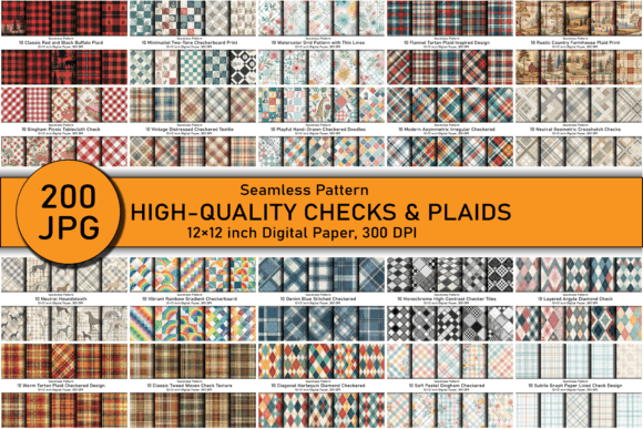 200 Checks Plaids Digital Patterns: A Game-Changer for Designers and Creative Professionals
