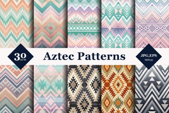 Aztec Style Seamless Patterns 03: A Modern Design Resource for Strategic Creativity