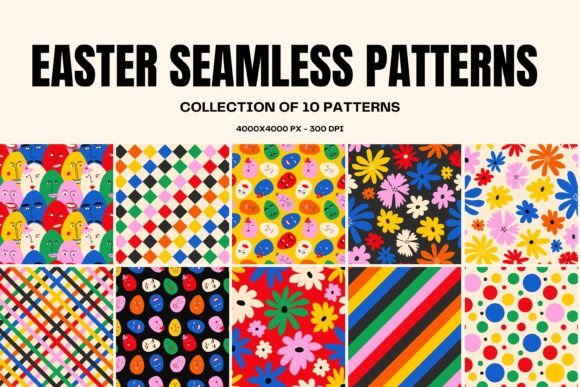 Bring Spring to Life with the Cartoon Easter Patterns Pack