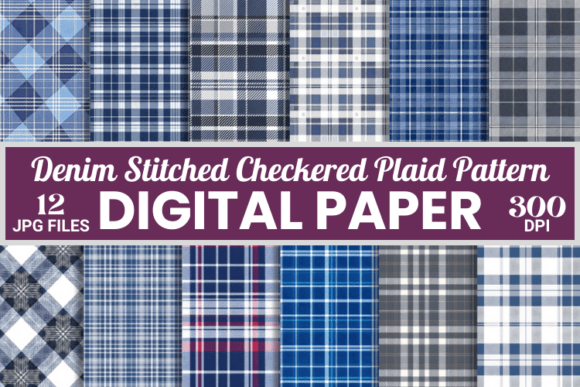 Denim Stitched Checkered Plaid Patterns: A Versatile Design Trend for 2024 Creators and Businesses