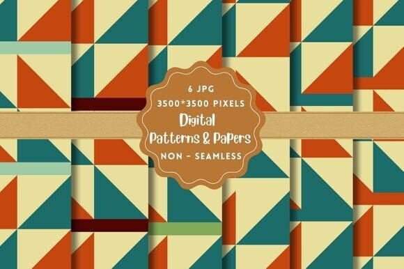 Geo Squares Digital Paper Patterns: Strategic Use for Creative and Business Success
