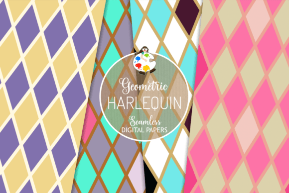 Harlequin Seamless Geometric Patterns: A Versatile Design Resource for Creatives