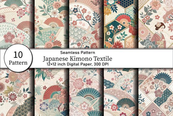 Japanese Kimono Textile Patterns for Modern Design