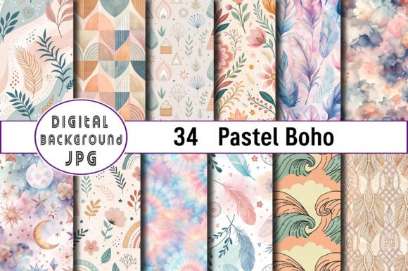 Pastel Boho Seamless Patterns: A Versatile Design Solution for Modern Creatives