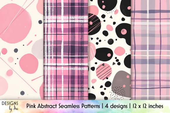 Pink Abstract Seamless Patterns Set: A Stylish Resource for Designers and Creatives