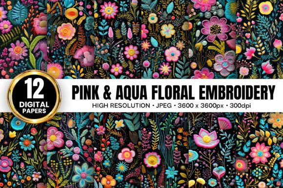 Pink Aqua Flowers Embroidery Patterns: A Practical Guide to Seamless Design Integration