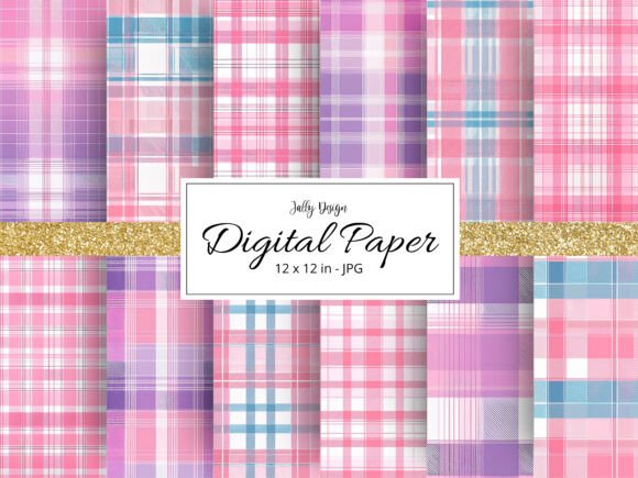 Purple Square Plaid Un-perfect Patterns for Creative Projects