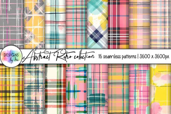 Retro Plaid Abstract Seamless Patterns: A Modern Twist on Classic Design