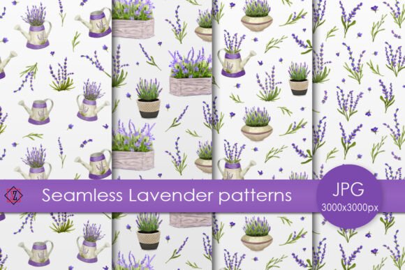 Seamless Lavender Patterns for Creative Projects