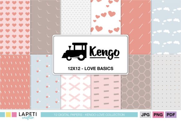 Soft Pink Blue Geometric Patterns