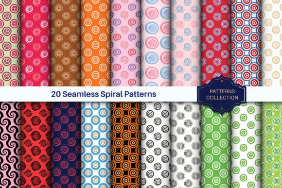 Spiral Seamless Vector Patterns: A Versatile Design Resource