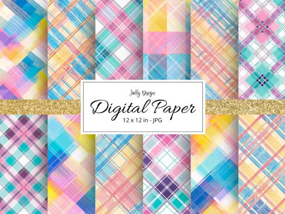 Vivid Colorful Plaid Un-perfect Patterns