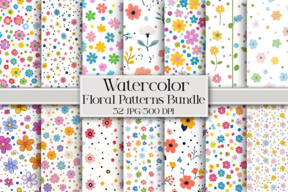 Watercolor Floral Patterns Bundle: A Strategic Resource for Creative Professionals